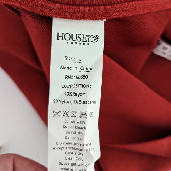 HOUSE OF CB Michi Rust Cutout Bandage Bodycon Mini Dress Large Sleeveless NWT - Picture 8 of 9